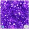 BeadTin Amethyst Transparent 18mm SunBurst Plastic Craft Beads (135pcs)